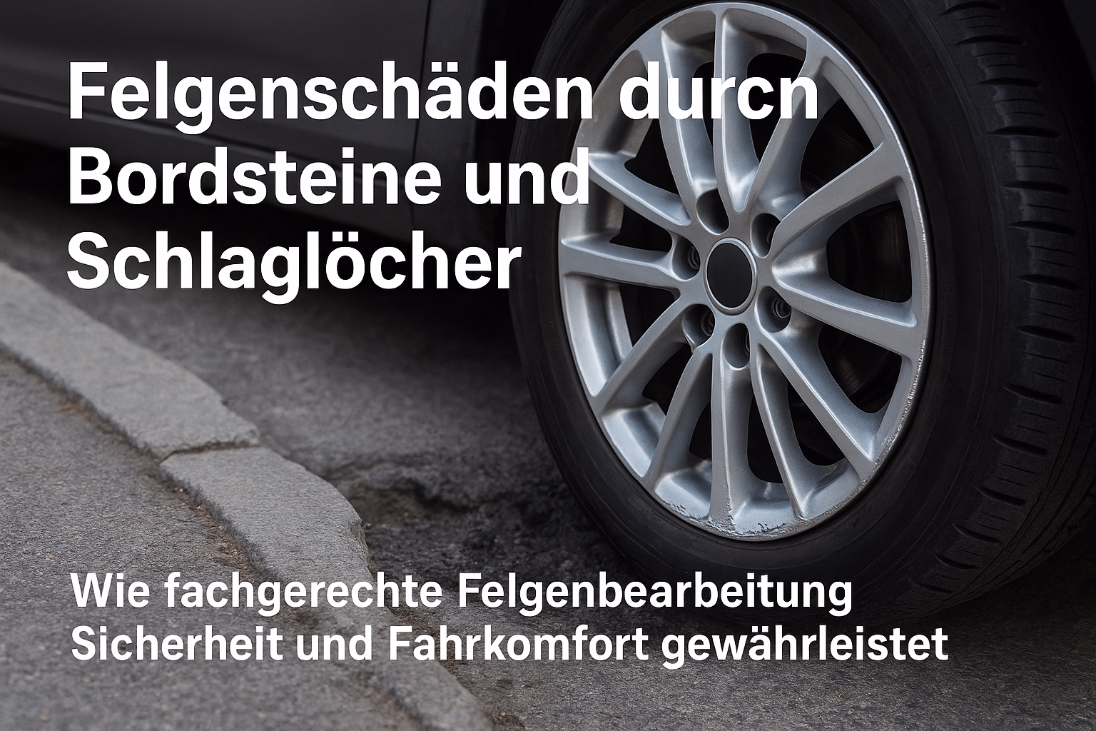 Felgenschäden durch Bordsteine und Schlaglöcher: Wie fachgerechte Felgenbearbeitung Sicherheit und Fahrkomfort gewährleistet