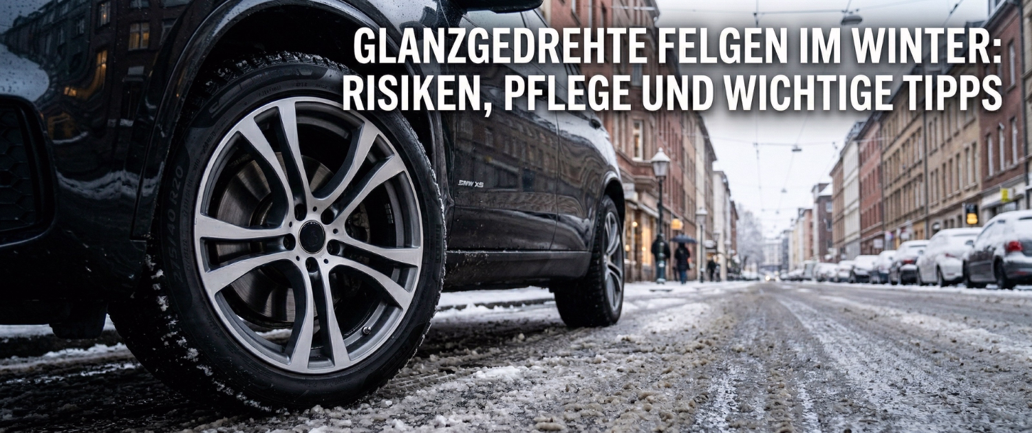 Glanzgedrehte Felgen im Winter