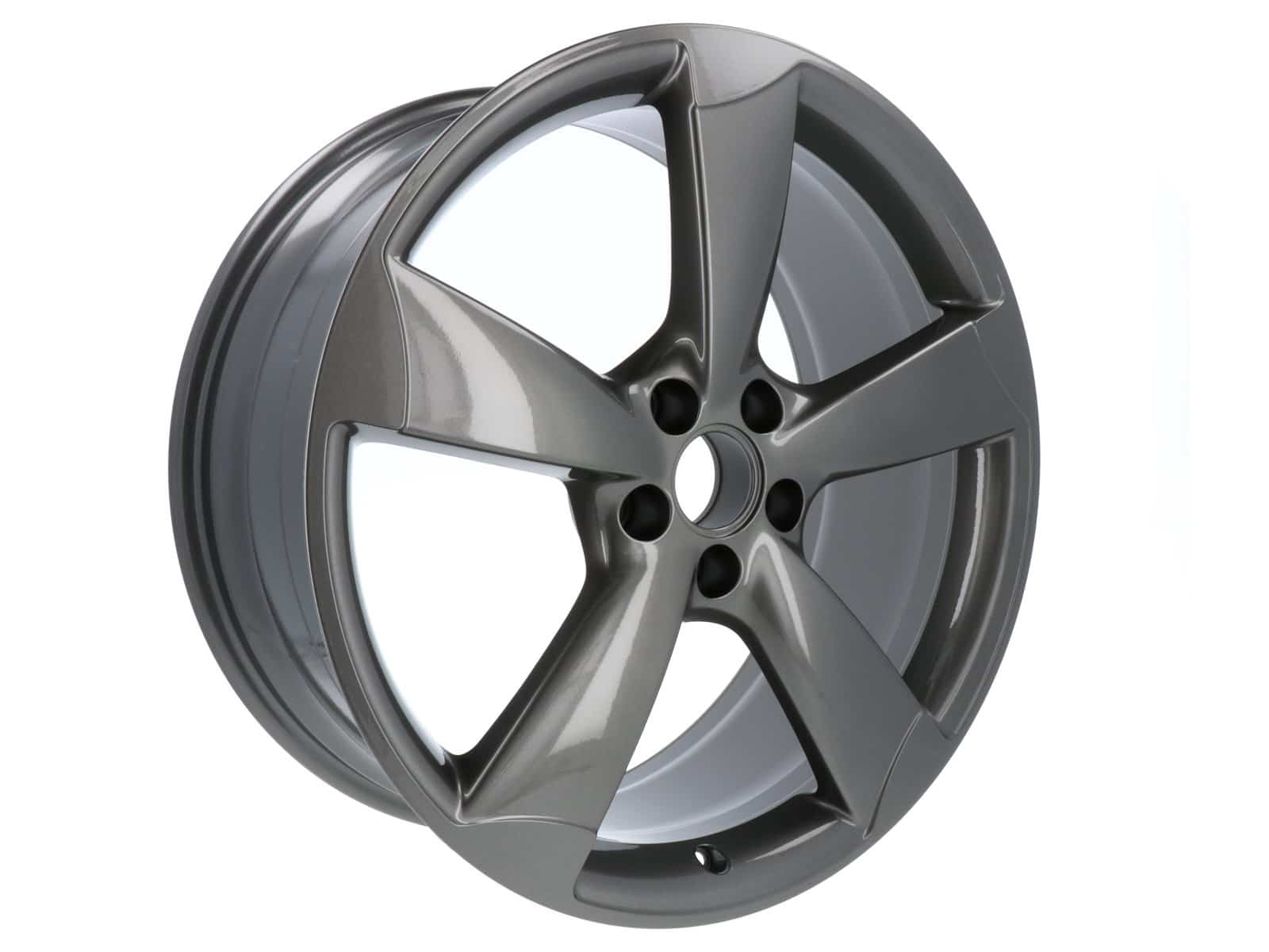 Vorher: Audi-Rotor-Felge, glanz/matt, CNC